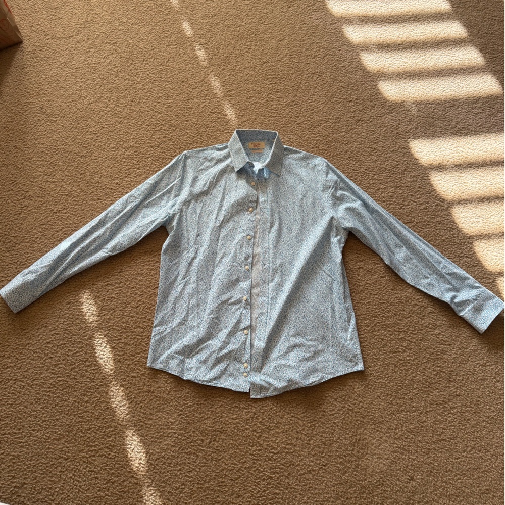 Penguin Brand Long Sleeve Patterned Dress Shirt